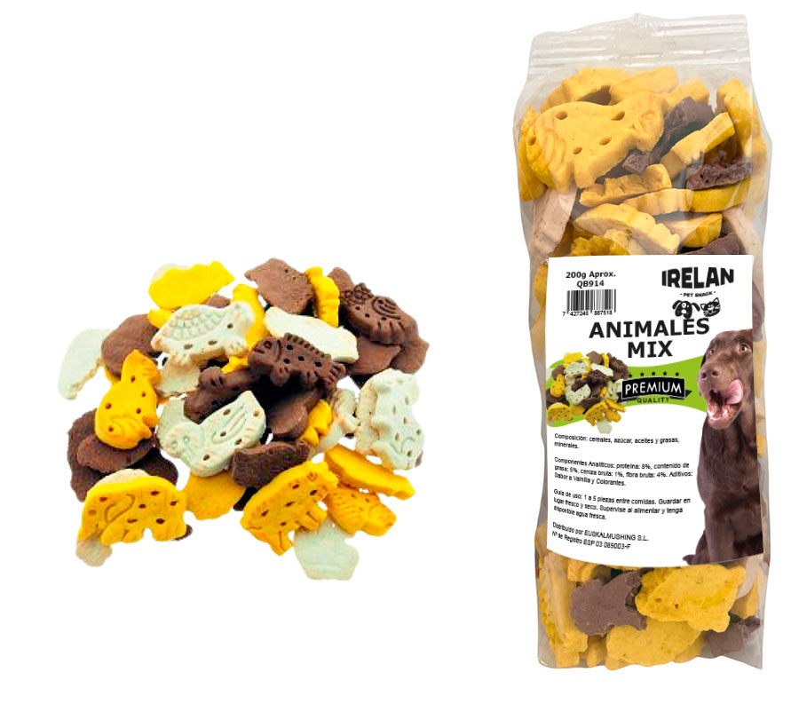 IRELAN GALLETA ANIMALES MIX 200gr QB914