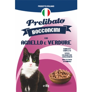 Q.PRELIBATO GATO POUCH CORDERO-VERDU.85Gr.