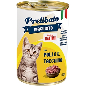 Q.PRELIBATO GATO KITTEN  POLLO PAVO 400Gr.