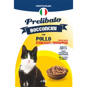 Q.PRELIBATO GATO POUCH POLLO STERILIZ.85Gr.