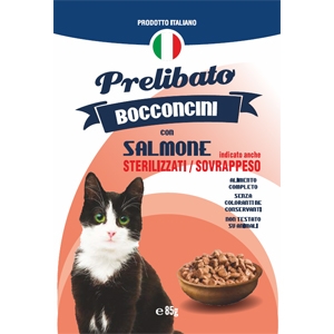 Q.PRELIBATO GATO POUCH STERILIZ.SALMON 85Gr.