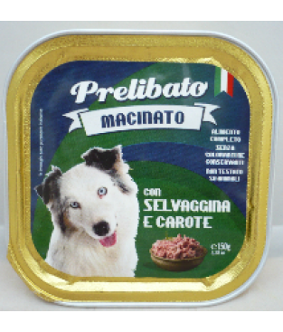 Q.PRELIBATO PERRO TARRINA CAZA+ZANAHORIA 150Gr.