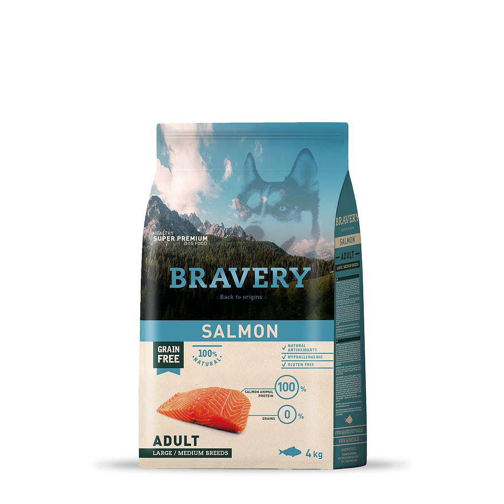 BRAVERY PUPPY MEDIUM-GRANDE SALMON 4KG