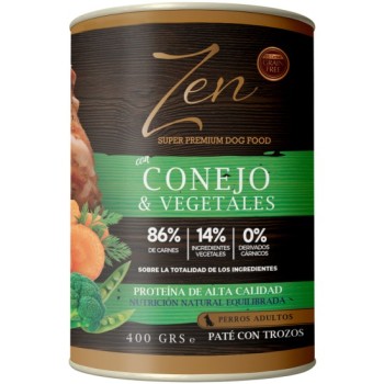 ZEN LATA PERRO CONEJO Y VEGETALES 400gr.