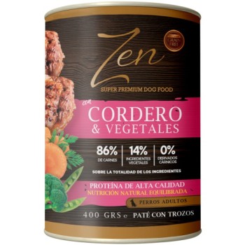 ZEN LATA PERRO CORDERO Y VEGETALES 400gr.