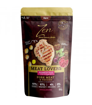 ZEN POUCHES MEAT LOVERS CERDO 100gr.