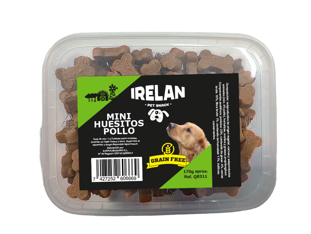 IRELAN MINI HUESITOS POLLO GRAIN FREE 170GR QB311