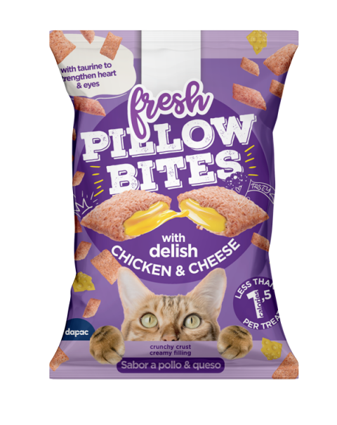 D.Snack Fresh Pillow Bites Gatos Pollo y Queso 40gr.