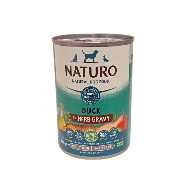 Naturo Dog Lata Pato y Vegetales 390gr.