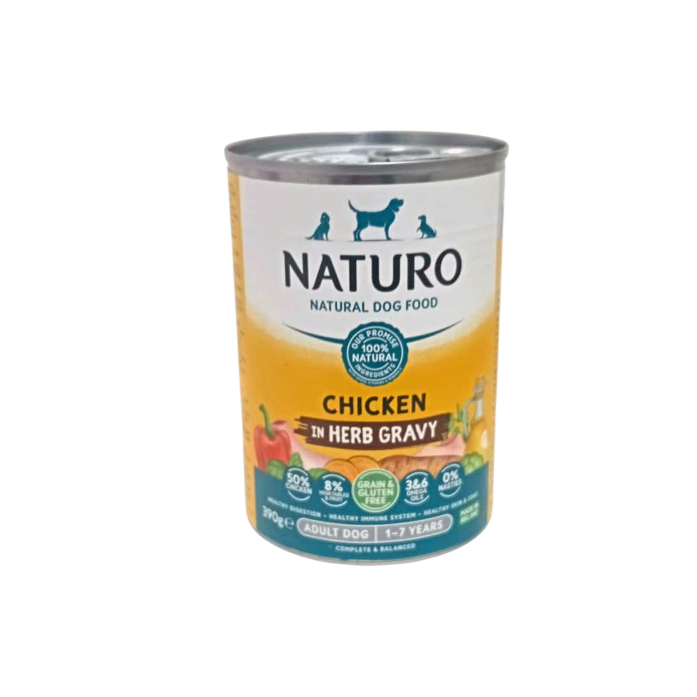 Naturo Dog Lata Pollo y Vegetales 390gr.