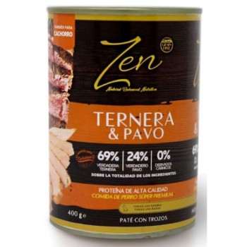 ZEN LATA PERRO TERNERA Y PAVO 400gr.