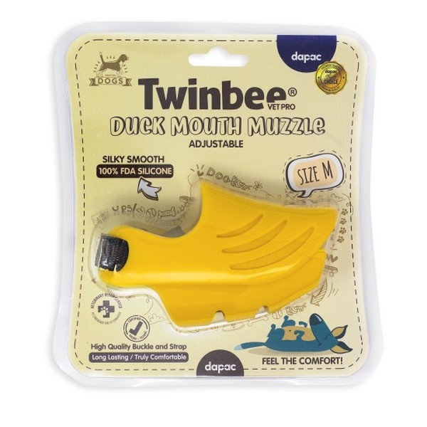 TWINBEE BOZAL SILICONA AMARILLO T- M