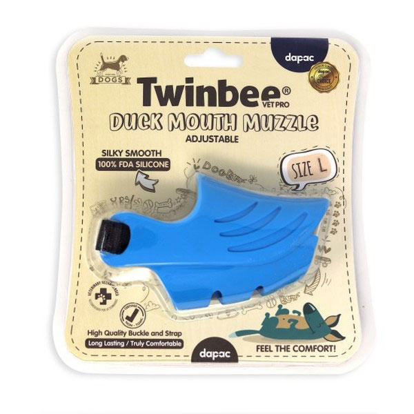 TWINBEE BOZAL SILICONA AZUL T - L