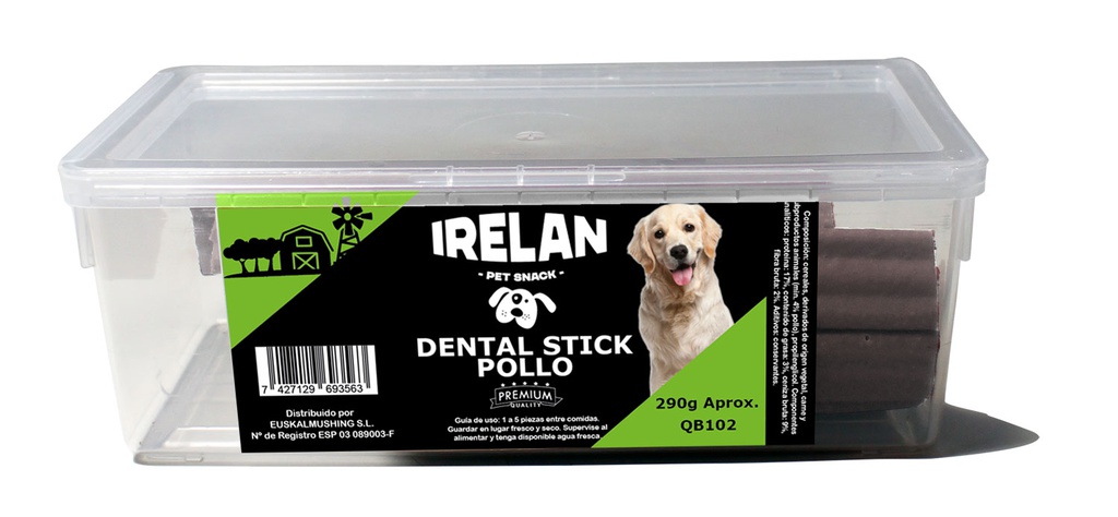 IRELAN DENTAL STICK POLLO 290GR QB102