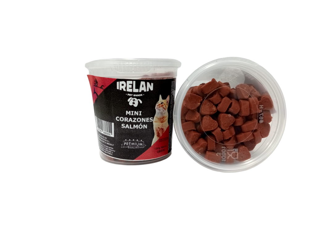 IRELAN CORAZONES SALMON GATO 100GR QB800