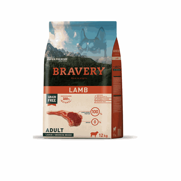 BRAVERY ADULT MEDIUM-GRANDE CORDERO 12KG