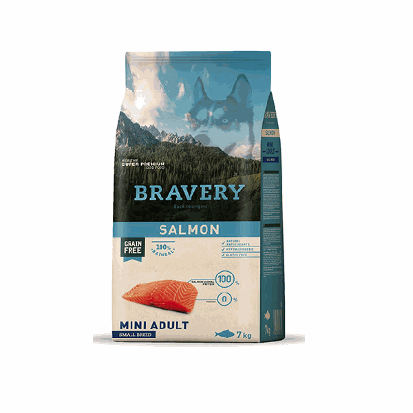 BRAVERY ADULT MINI SALMON 7KG