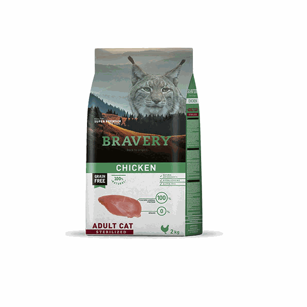 BRAVERY CAT STERILIZED POLLO 7KG