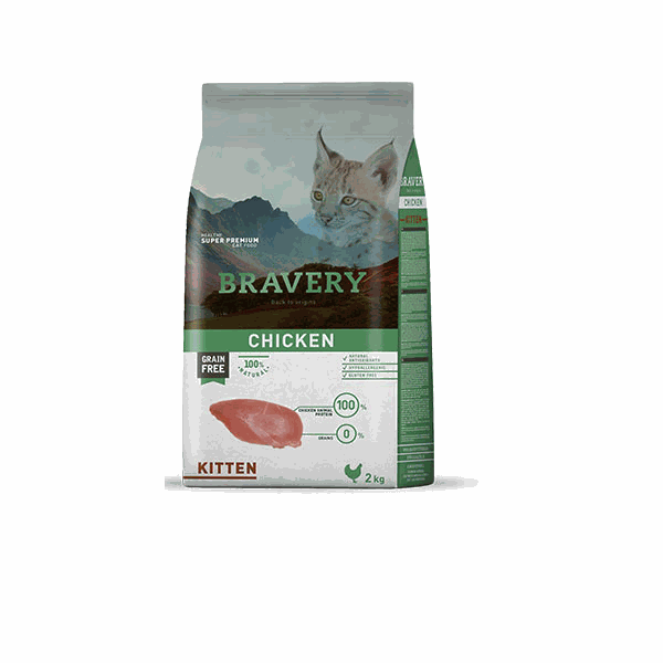 BRAVERY CAT KITTEN  POLLO 2KG