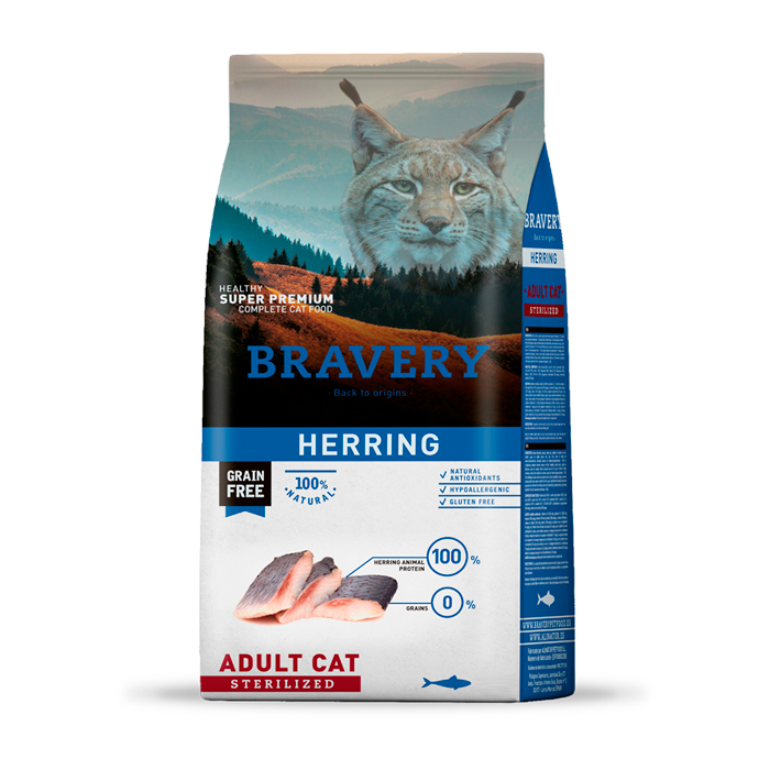 BRAVERY CAT STERILIZED ARENQUE 2KG