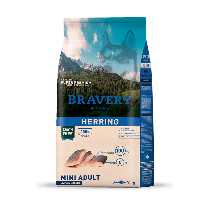 BRAVERY ADULT MINI ARENQUE 7KG