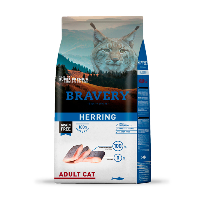 BRAVERY CAT ADULT ARENQUE 7KG.descatalogado