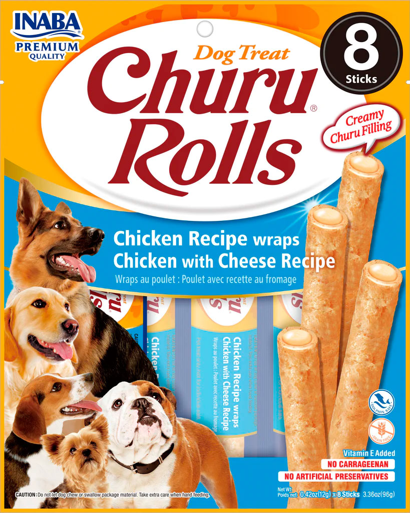 CHURU DOG ROLLS POLLO Y QUESO 8P CAJA 8 uds