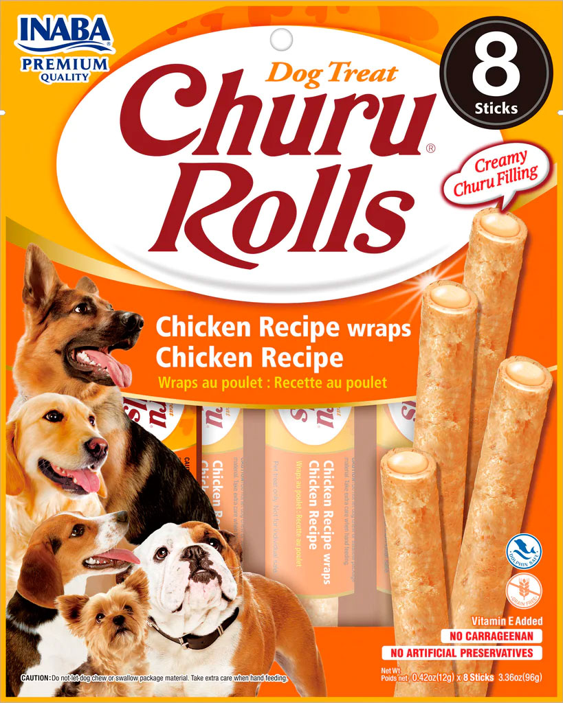 CHURU DOG ROLLS POLLO 8P CAJA 8 uds.DESCATALOGADO