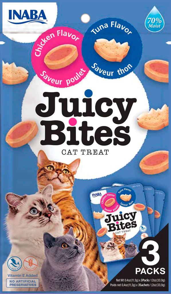 CHURU JUICY BITES ATUN Y POLLO CAJA 6 uds.