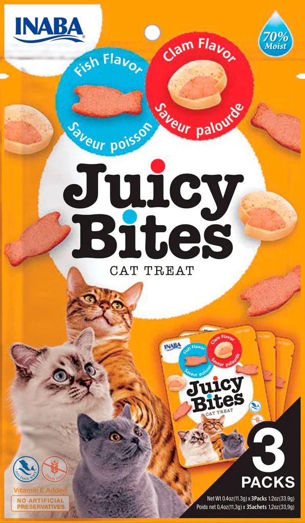 CHURU JUICY BITES PESCADO Y ALMEJAS CAJA 6 uds.