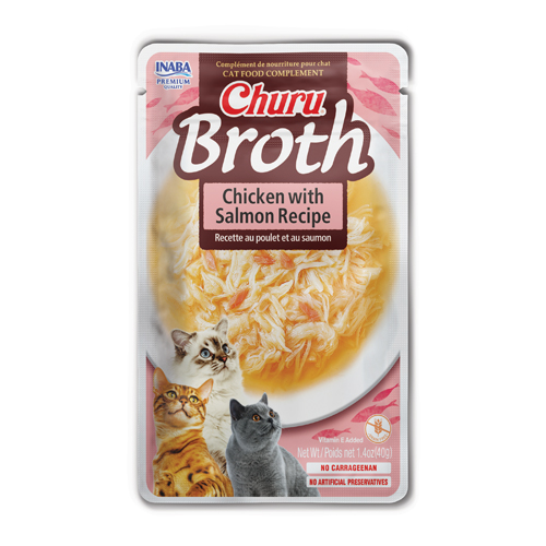 CHURU CAT CHICKEN BROTH SALMON CAJA 12und