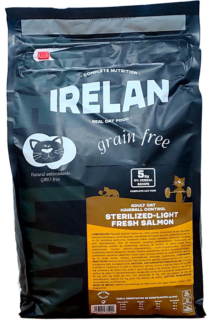 IRELAN GRAIN FREE ADULTO CAT STERILIZED SALMON 5KG