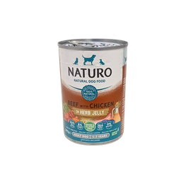 [5010708700442] Naturo Dog Lata Buey y Pollo C/GELAT 390gr.