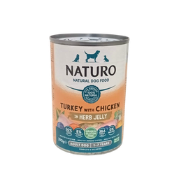 [5010708700466] Naturo Dog Lata Pavo y Pollo C/GELAT 390gr.